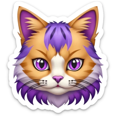 Cailco cat hybrid wildcat collar purple spike a sticker