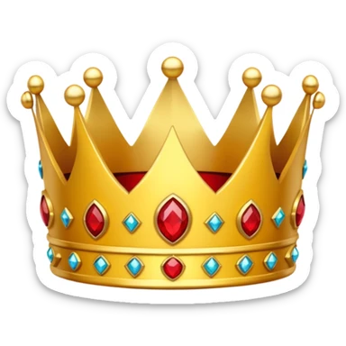 yellow crown with a lot red gems sticker