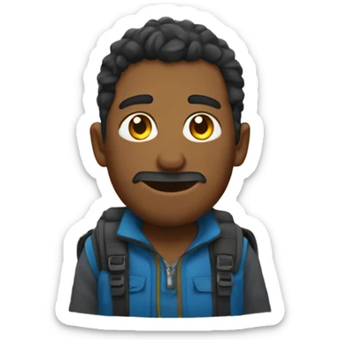 Persona subiendo montaña sticker