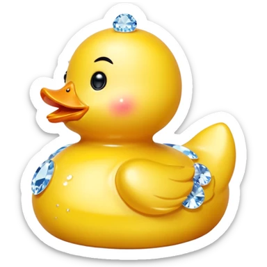 Swarovski Crystal rubber ducky sticker