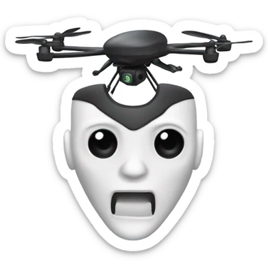 Drone with vampire head sticker