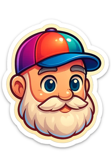 Add a baseball cap to the character in the YouTube chat emoji style, keeping the transparent background. sticker