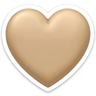 Coração bege sticker