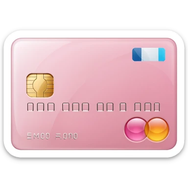 Make a credit card with light pink tones sticker