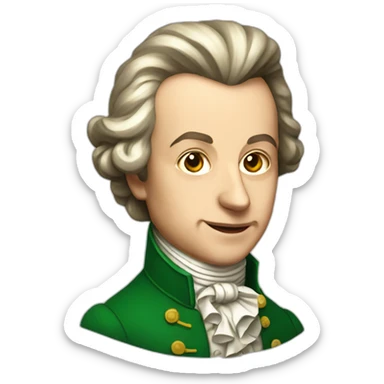 Mozart high as a kite sticker