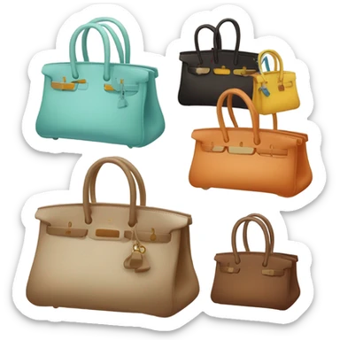 birkin bag on white background sticker