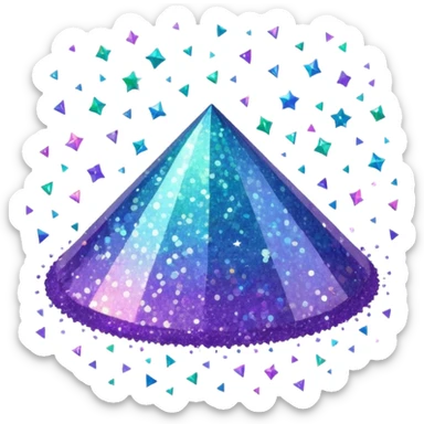 Sparkling glitter sticker