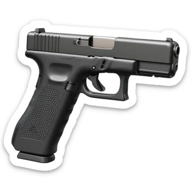 Glock 17 handgun, simple and clear sticker