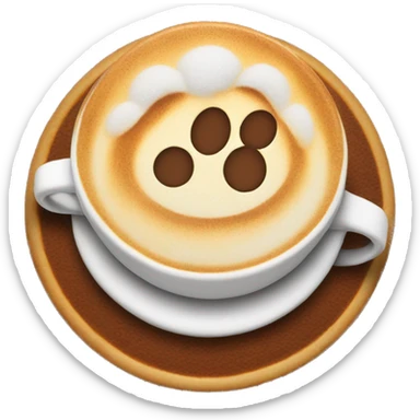Cappuccino with turkey design in foam sticker