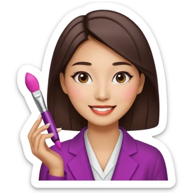 a korean marketing expert women in cosmetics industry sticker