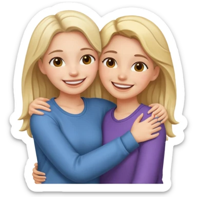 Two girls that are besties  sticker