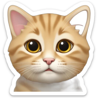 Chaton mignon émeut des traits en forme de M sur son front  sticker