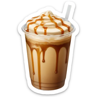 Iced coffee with caramel drizzle  sticker
