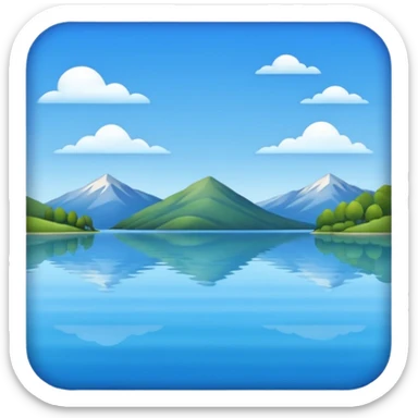 Emoji of lake in Apple style sticker