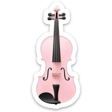 Pastel pink viola instrument  sticker