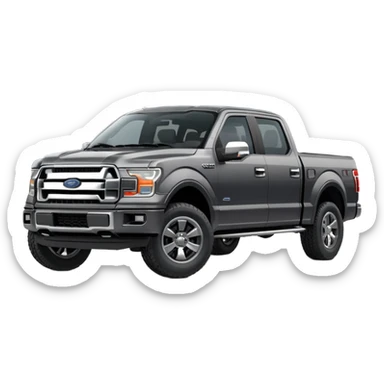 Dark Grey Ford F150 crew cab sticker