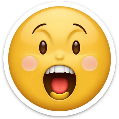screaming yellow emoji sticker