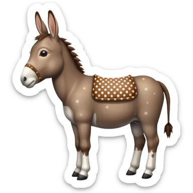 polka dots donkey full body sticker