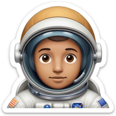 Astronaut at moon sticker