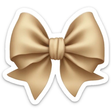 Beige bow sticker