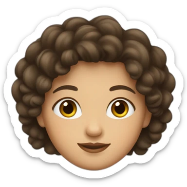 Fille brune aux cheveux bouclés sticker