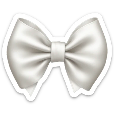 white satin bow sticker
