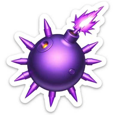 bomba con chispa morada sin cara sticker