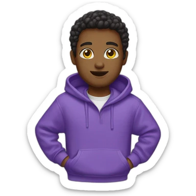purple sweatshirt sticker