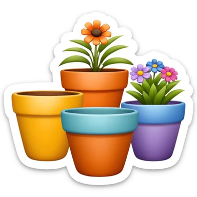 flower pots sticker