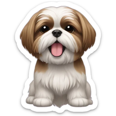 Shihtzu happy sticker