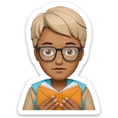 man origami maker sticker