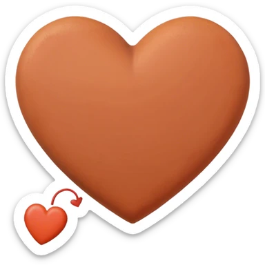 terracotta Matt heart sticker
