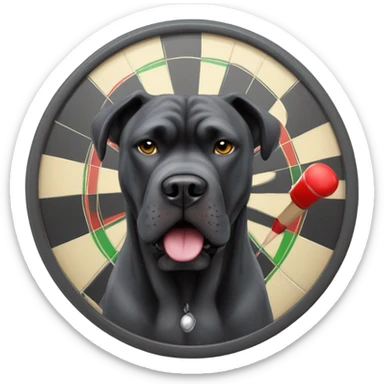 Cane corso dog play darts sticker