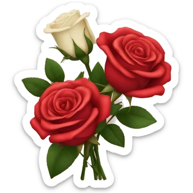 Bouquet red roses  sticker