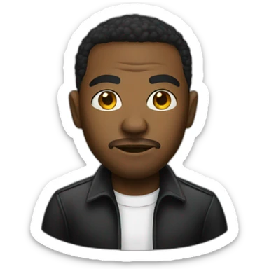 Black gangster sticker