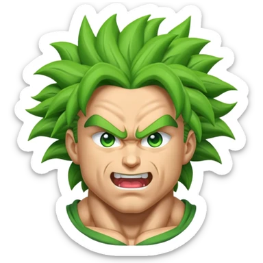 Fais un emoji qui ressemble à Broly sticker