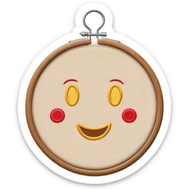 Embroidery hoop sticker