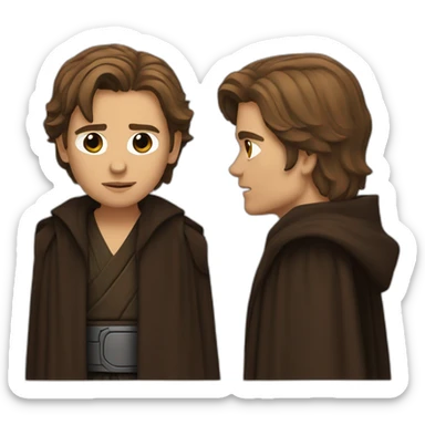 Anakin skywalker with scar  sticker