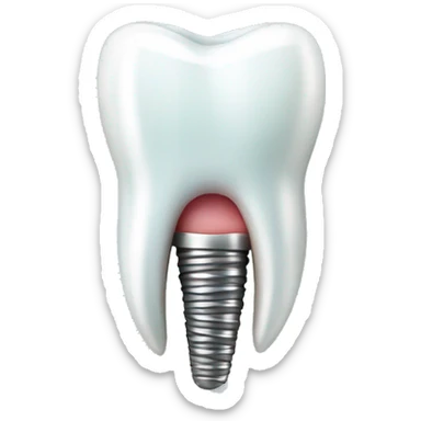 Dental implant with tooth sticker
