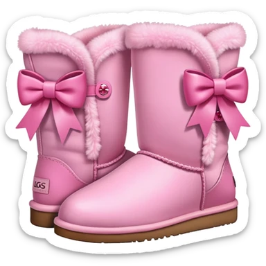 Pink Uggs with bows sticker