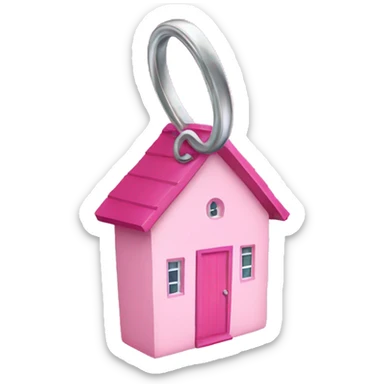 Pink house keys sticker