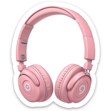 light pink headphones sticker