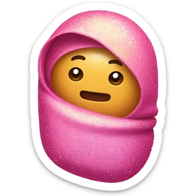 Pink burrito with glitter  sticker