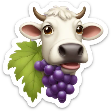 Grapes cow sticker