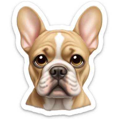 All light brown french bulldog with hoodie sticker