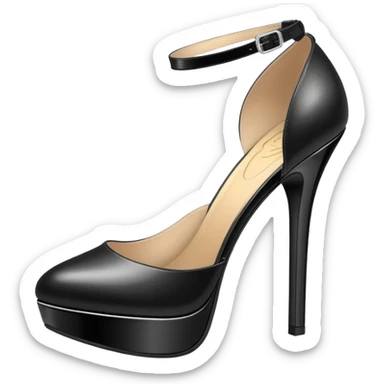 super realistic black heels sticker