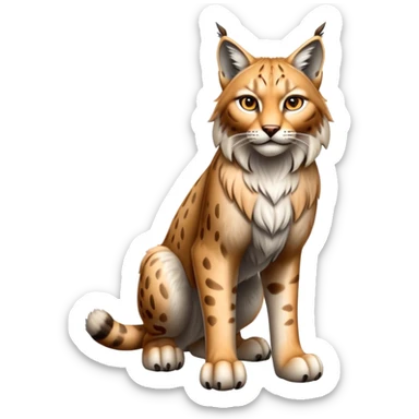 cinematic full body lynx, hyper-realistic sticker
