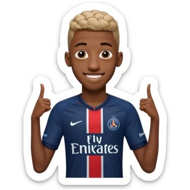 Ousmane Dembele avec le maillot du psg sticker