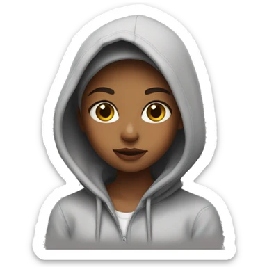 Gurl with hoodie sticker