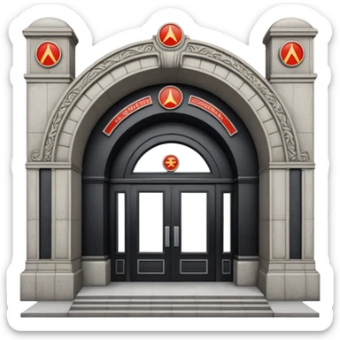 Soviet metro station entrance sticker